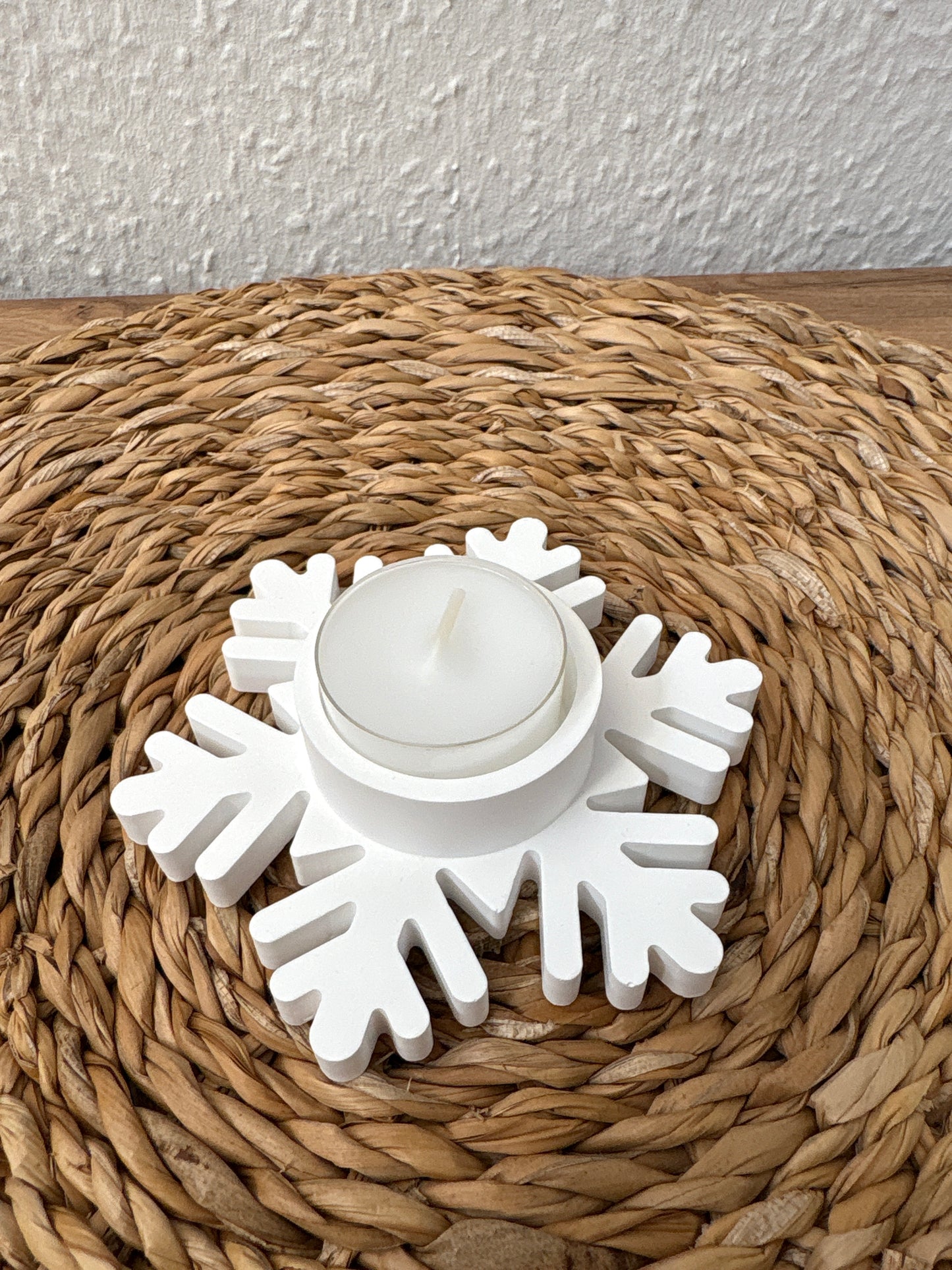 Schneeflocken Teelichthalter