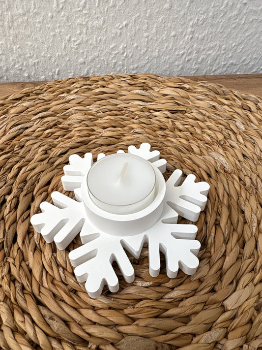 Schneeflocken Teelichthalter