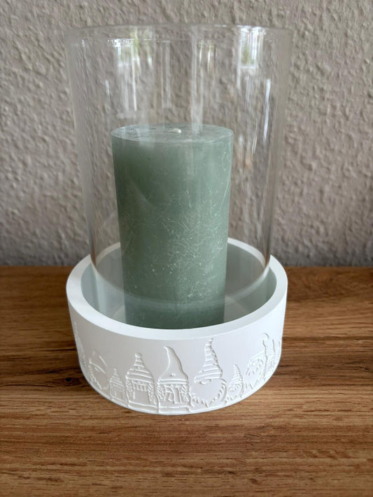 Wichtelkranz mit Windlicht (Glas)