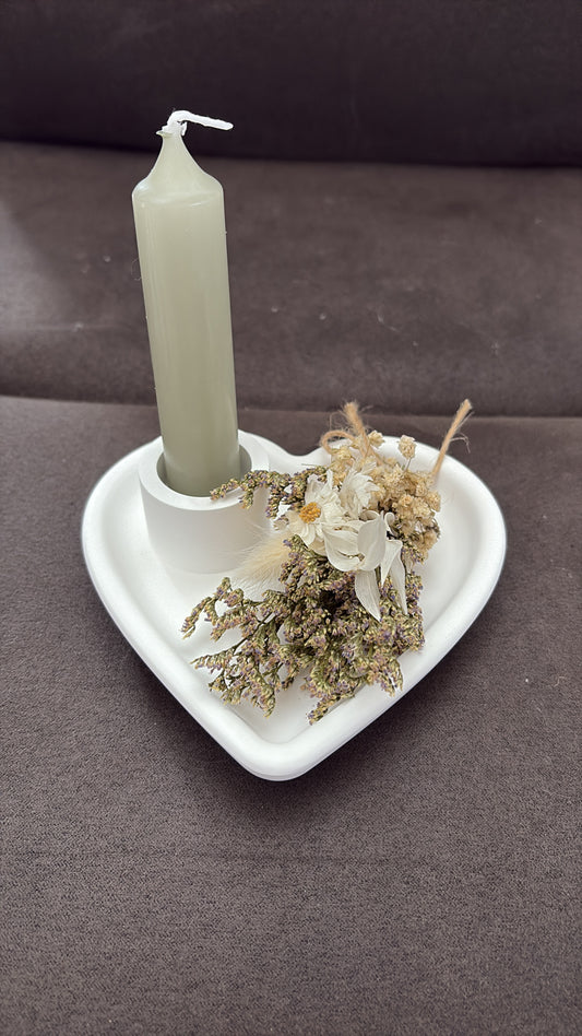 Herzform mit Kerze