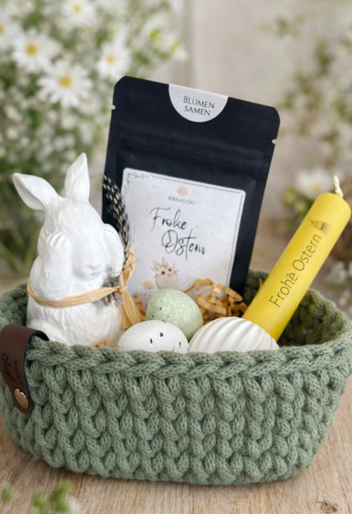 Frühlingshaftes Osterkörbchen – liebevoll dekoriert & handgemacht