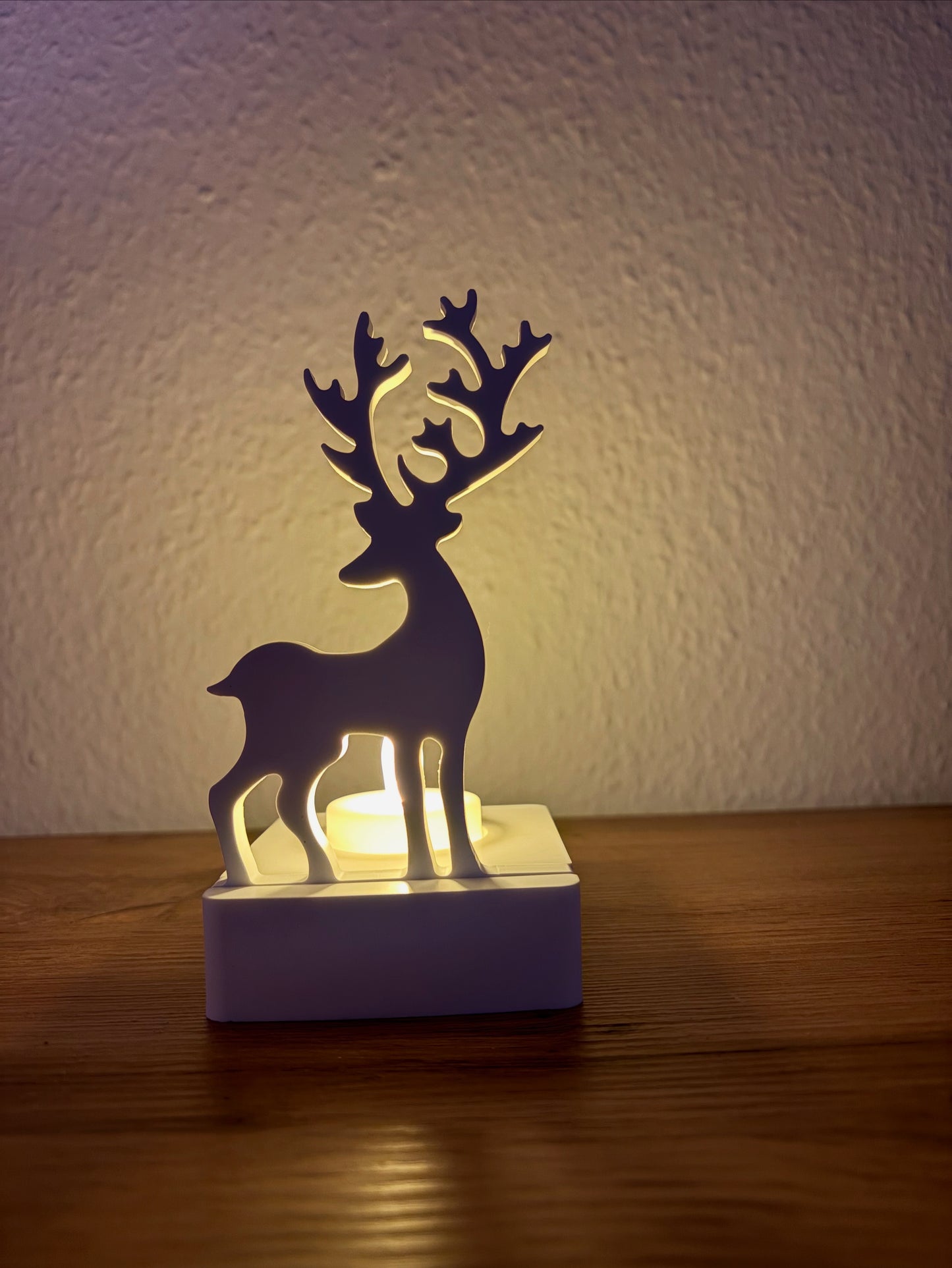 Elch im Kerzenschein