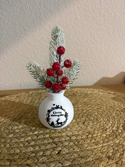 Winter Grüße verschiedene Deko